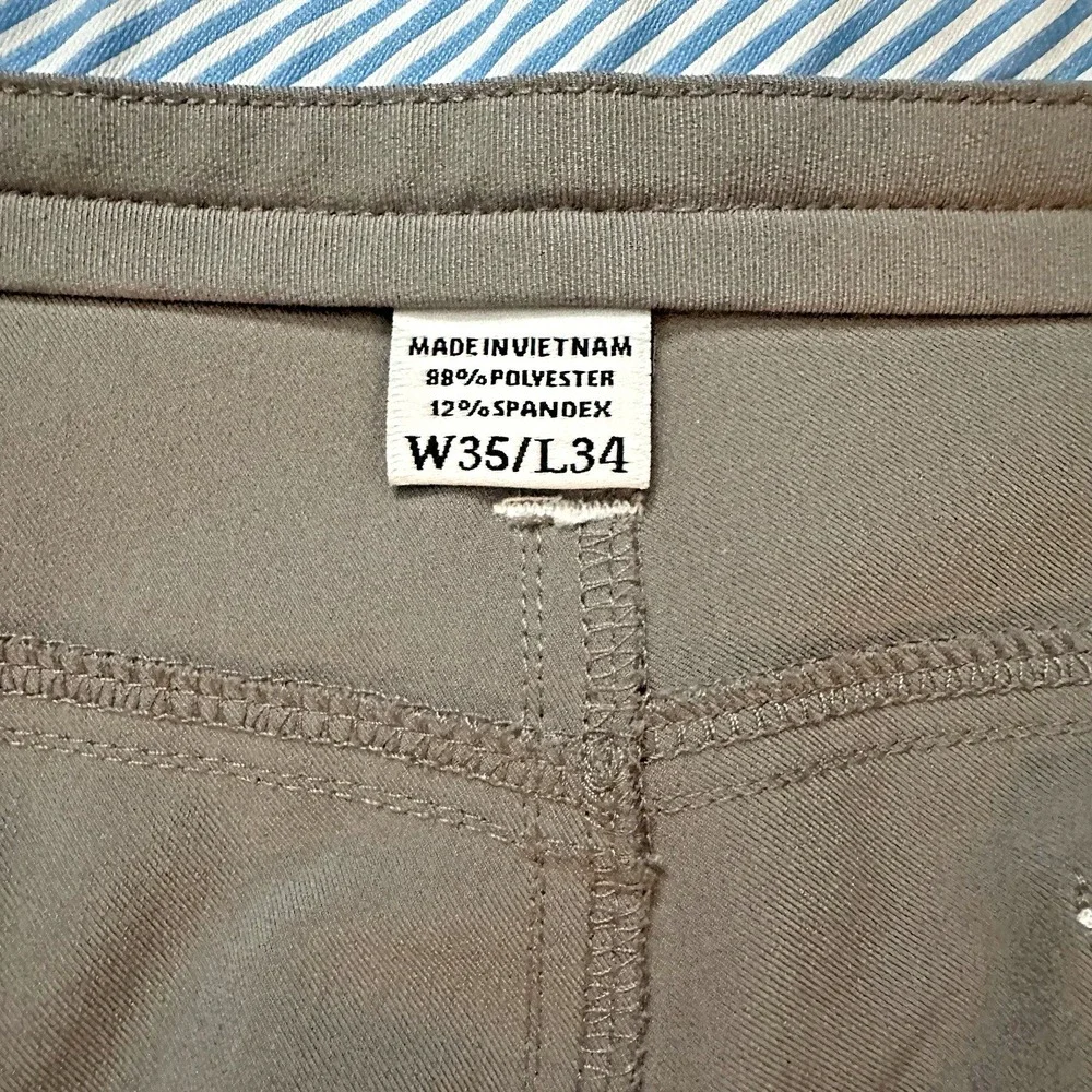 FootJoy FJ Men's Golf Athletic Fit 35x34 Gray Performance Moisture Wicking Pants